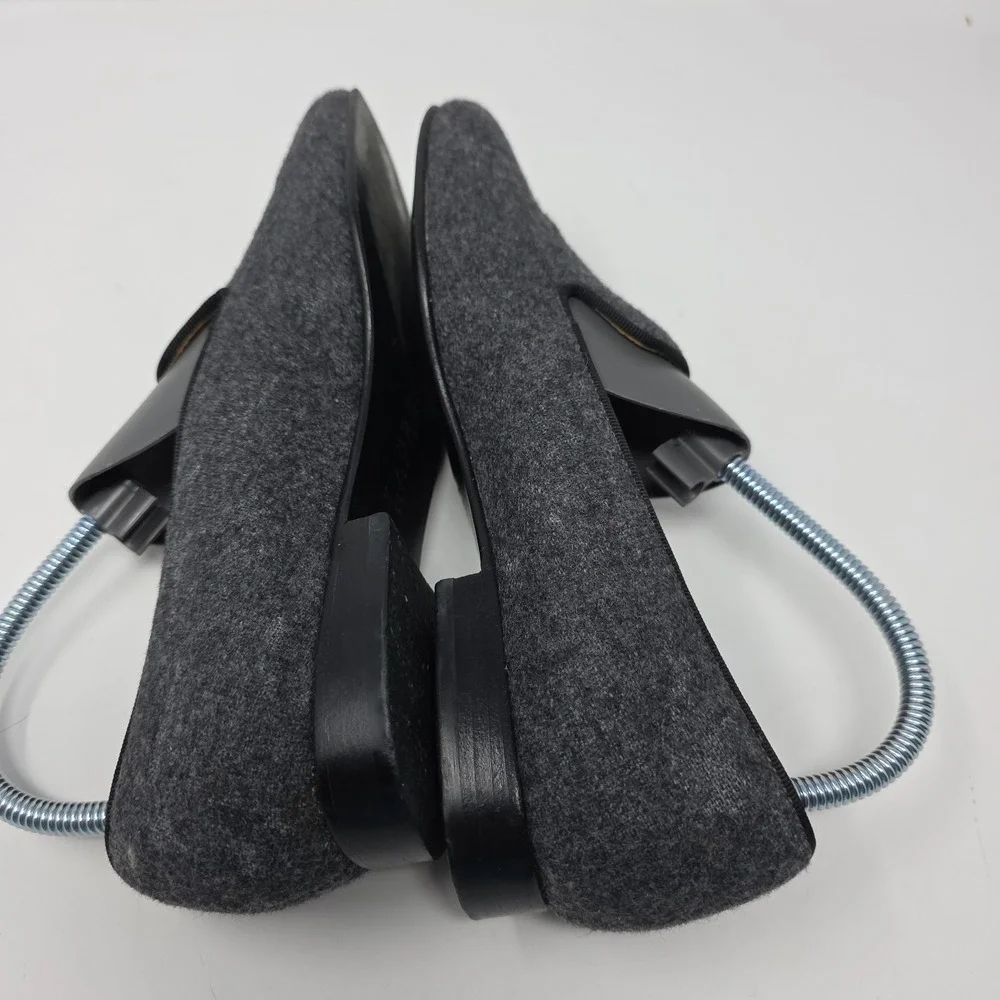 Lauren Ralph Lauren Loafer Shoes Womens 6B Charcoal Gray Signature Monogram